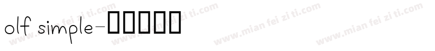 olf simple字体转换